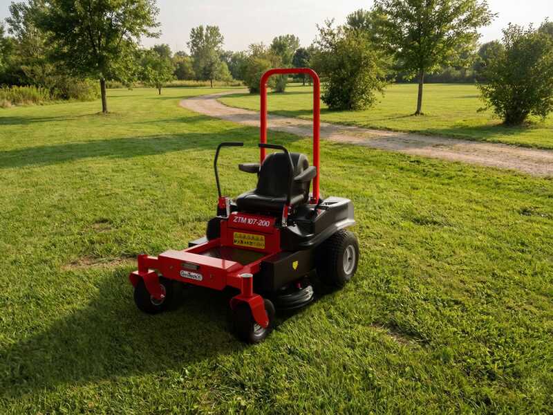 GeoTech ZTM 107-200 &ndash; Professioneller Nullwendekreis-Aufsitzm&auml;her &ndash; Seitenauswurf &ndash; Motor 546 ccm