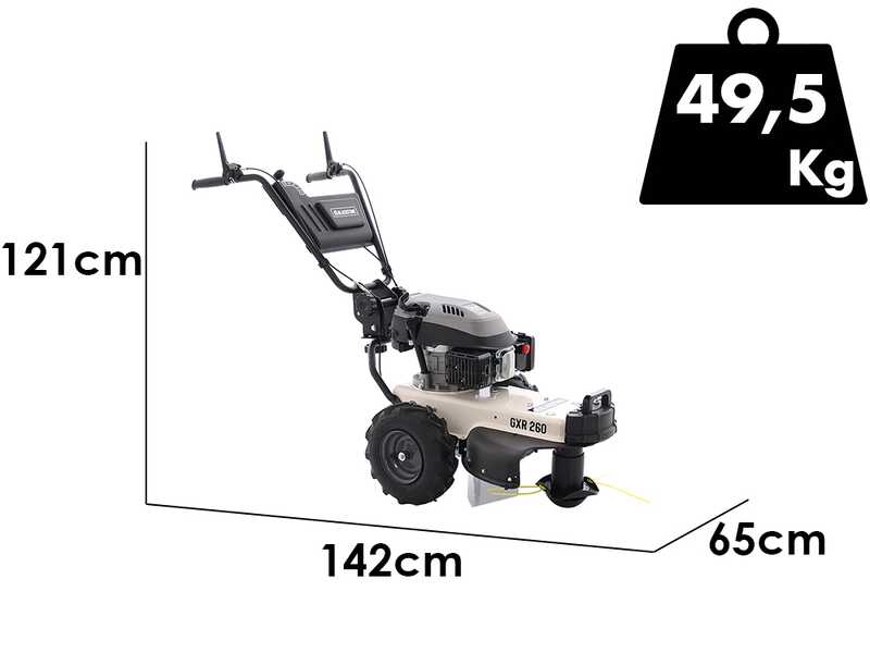 BlackStone GXR 260 - Benzin-Fadenm&auml;her auf R&auml;dern 4-Takt-Motor