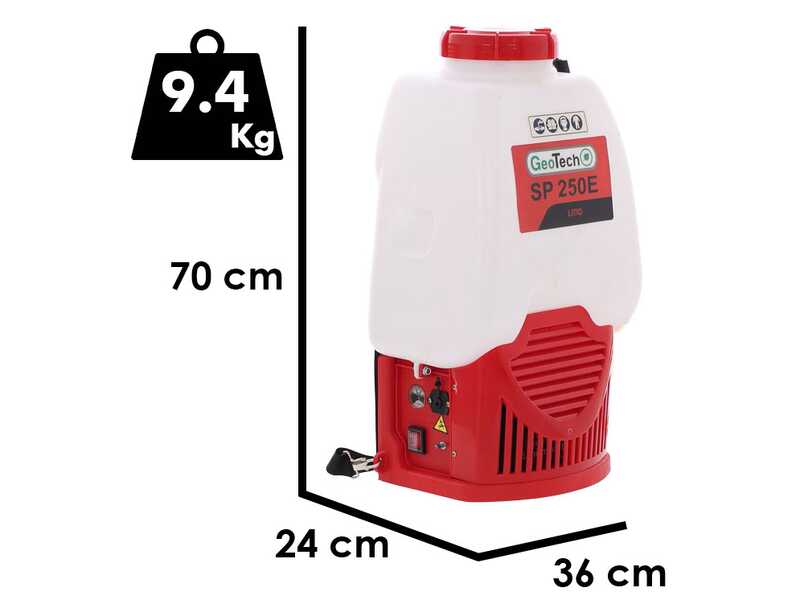 GeoTech SP 250 E Akku-R&uuml;ckenspritze - 25 Liter