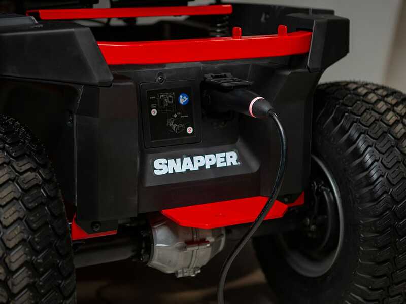 Snapper ERX96 &ndash; Akku-Rasentraktor 72 V/28 Ah &ndash; Seitenauswurf und Mulchfunktion
