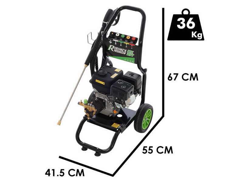 Ribimex RX21T - Hochdruckreiniger - 200 bar 678 l/h - Benzinmotor Loncin 196cc