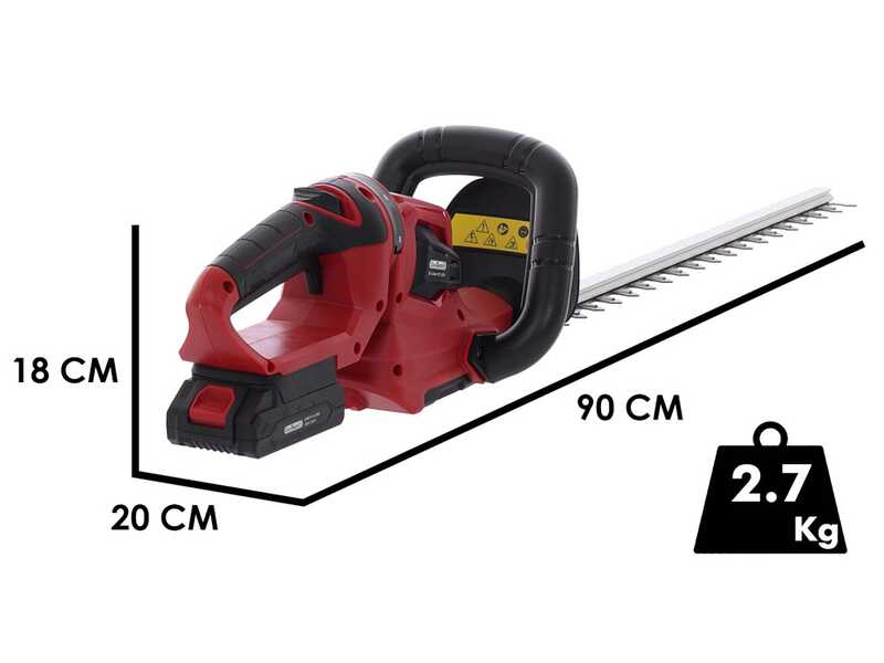 Geotech X-Line HT-20V - Akku-Heckenschere - 20V 2Ah - Messer 51 cm