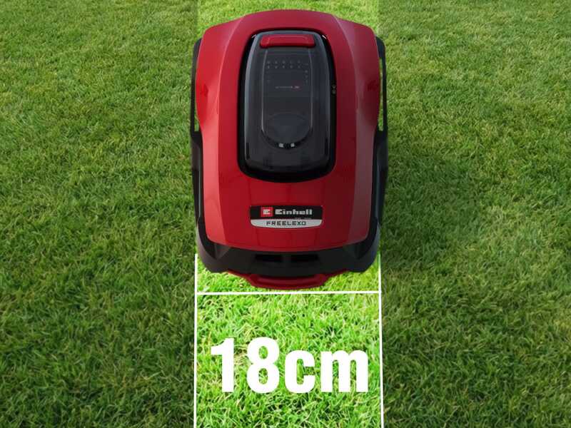 Einhell FREELEXO 800 LCD BT &ndash; M&auml;hroboter mit Begrenzungskabel &ndash; 18 V, 2 Ah Lithium Akku