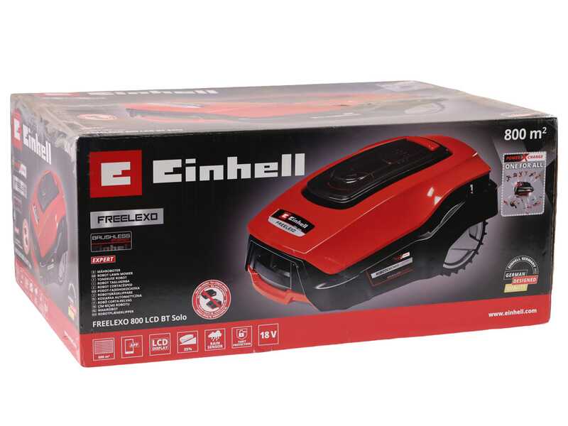 Einhell FREELEXO 800 LCD BT &ndash; M&auml;hroboter mit Begrenzungskabel &ndash; 18 V, 2 Ah Lithium Akku