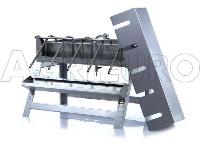 Enotecnica Pillan 5B INOX - manuelles Abf&uuml;llger&auml;t mit 5 Stationen, mit F&uuml;llventile, Tank und Struktur aus Edelstahl