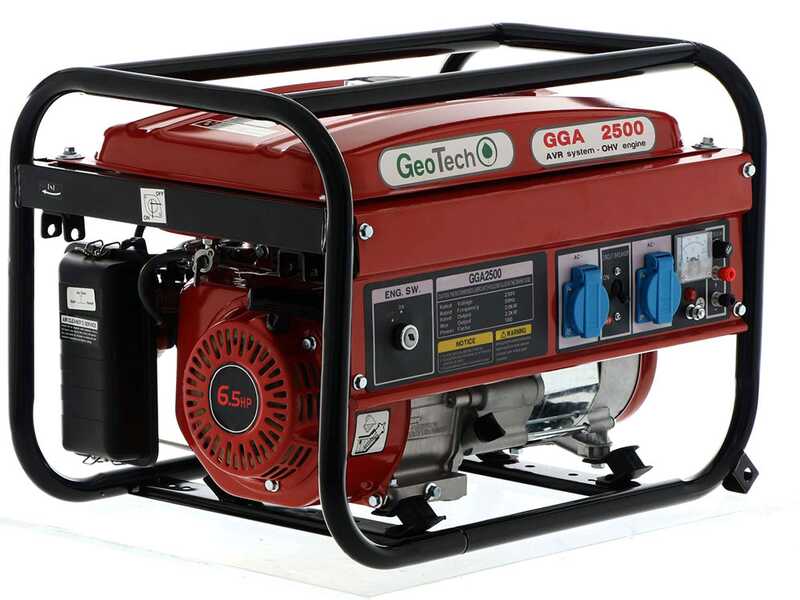 GeoTech GGA2500 - Benzin-Stromerzeuger mit AVR-Regelung 2.2 kW - Dauerleistung 2 kW - 230V