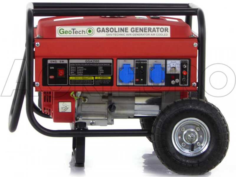 GeoTech GGA2500 &ndash; Stromgenerator auf R&auml;dern mit AVR 2,1 kW &ndash; Dauerleistung 2 kW 230V