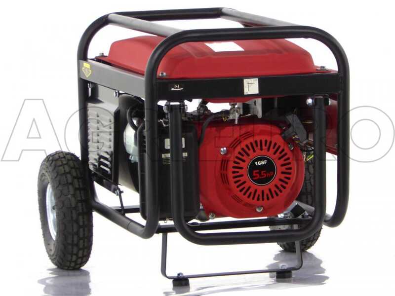 GeoTech GGA2500 &ndash; Stromgenerator auf R&auml;dern mit AVR 2,1 kW &ndash; Dauerleistung 2 kW 230V