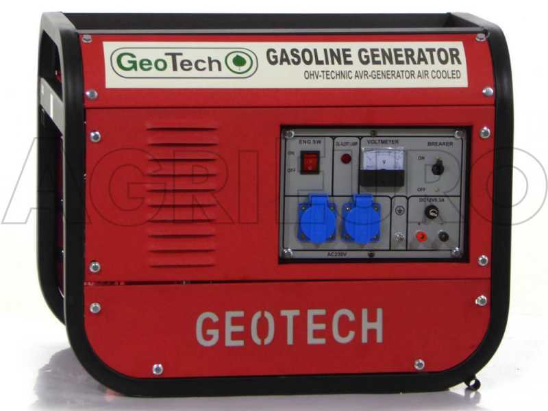 GeoTech GGSA3000 - Benzin-Stromerzeuger mit AVR-Regelung 2.7 kW - Dauerleistung 2.5 kW - 230V