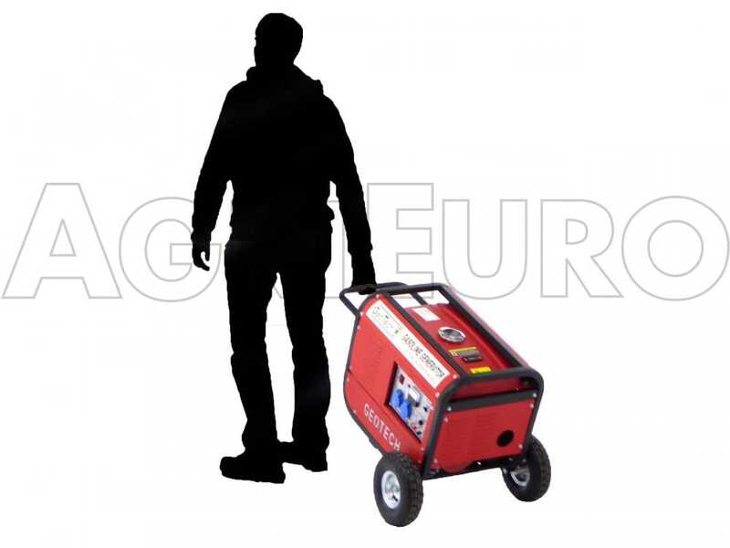 GeoTech GGSA3000 - Benzin-Stromerzeuger mit R&auml;dern mit AVR-Regelung 2.7 kW - Dauerleistung 2.5 kW - 230V
