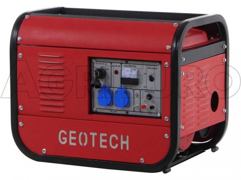 GeoTech GGSA3000ES - Benzin-Stromerzeuger mit AVR-Regelung und Elektrostarter 2.7 kW - Dauerleistung 230V - 2.5 kW - 230V