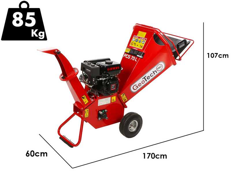 GeoTech-Pro PCS70L - Profi-Benzin-H&auml;cksler  - Loncin Motor 7 PS&quot;