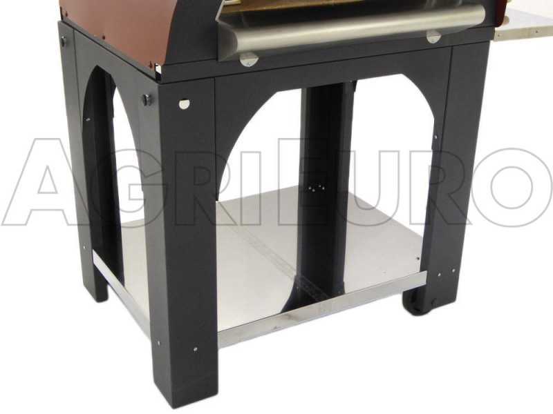 Holzbackofen f&uuml;r drau&szlig;en AgriEuro Cibus Red 80x60 - aus lackiertem Stahl