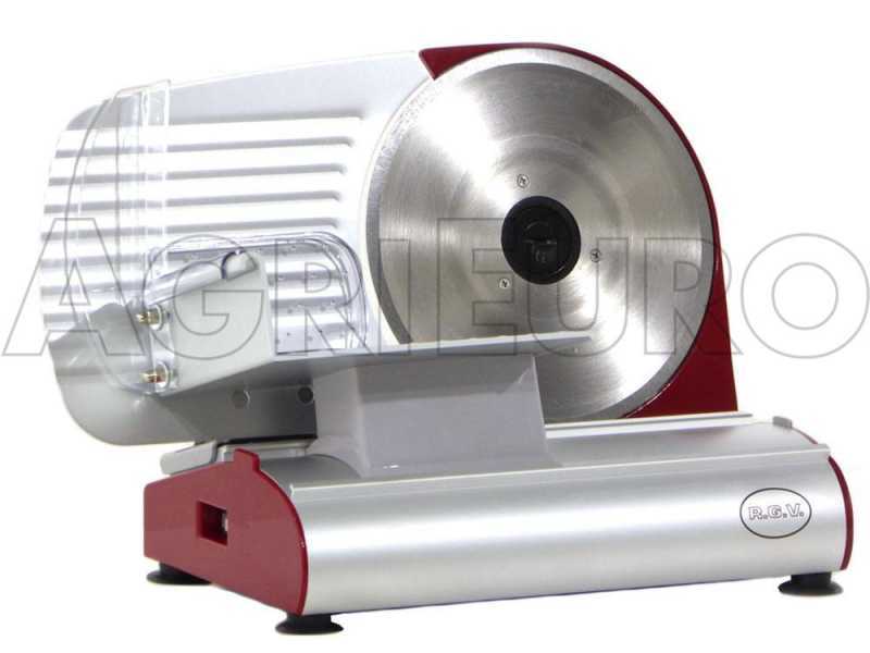 RGV Mary 220 Rot Aufschnittmaschine mit 220mm herausnehmbarem Messer, 200W Motor