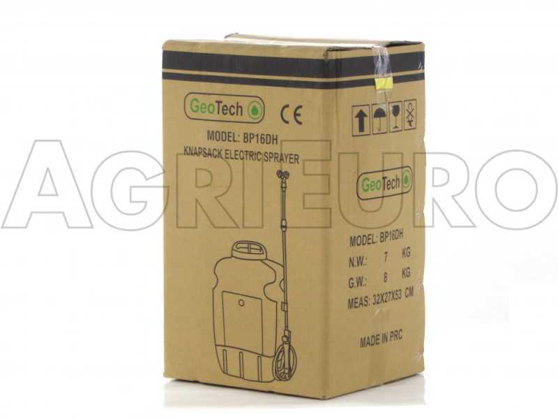 Batteriebetriebene R&uuml;ckenspritze GeoTech BP16DH - 16 Liter