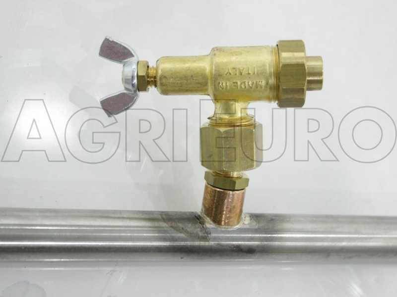 Spritzbalken aus Edelstahl Fl&uuml;gelmutter aus Messing 5+5 D&uuml;sen, Halterung aus Edelstahl