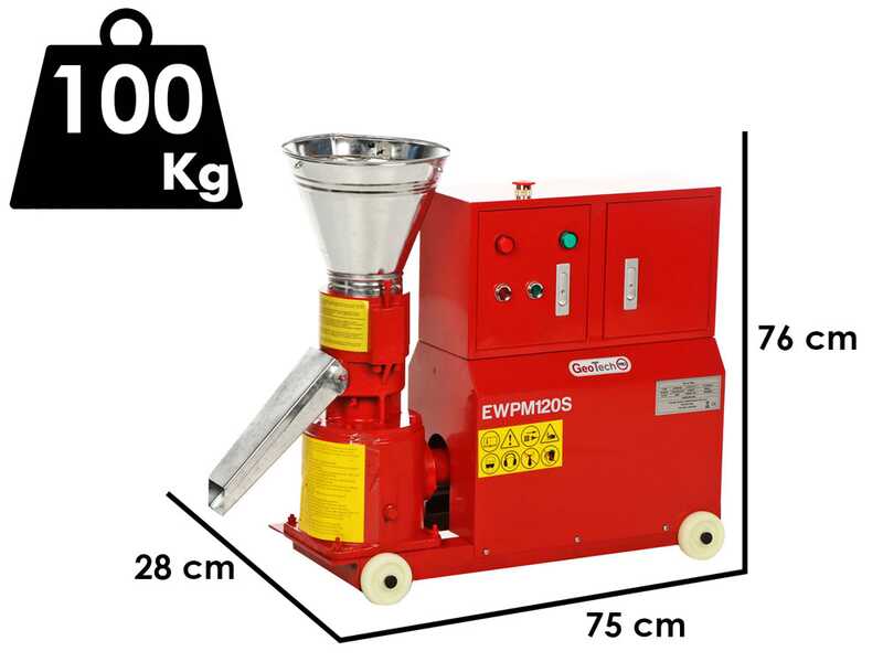 GeoTech Pro EWPM120S - Pelletpresse 230V - Pelletherstellung f&uuml;r die Heizung