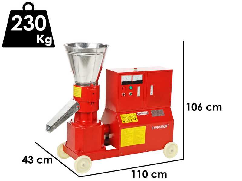 GeoTech Pro EWPM200T - Pelletpresse 400V - Pelletherstellung f&uuml;r die Heizung