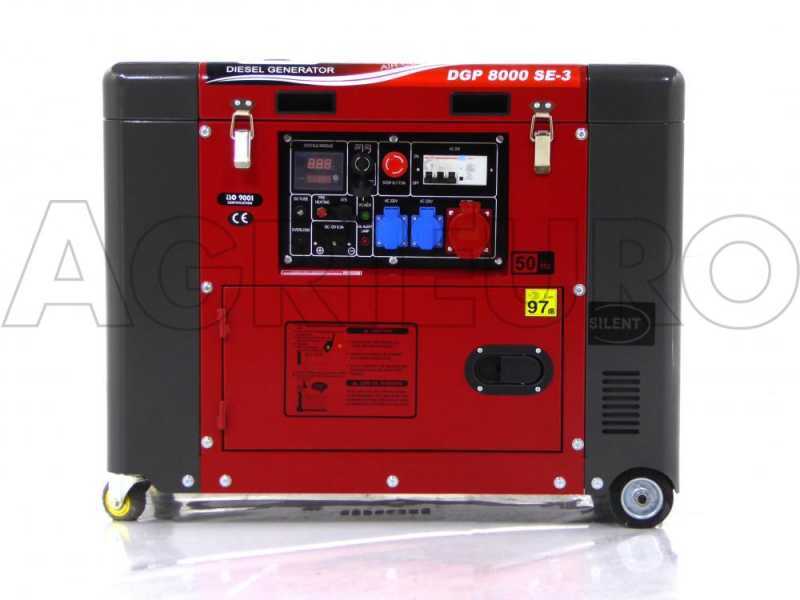 Diesel Notstromaggregat 400V dreiphasig GeoTech Pro DGP8000SE-3 - 5,5 kW - inkl. ATS Notstromautomatik