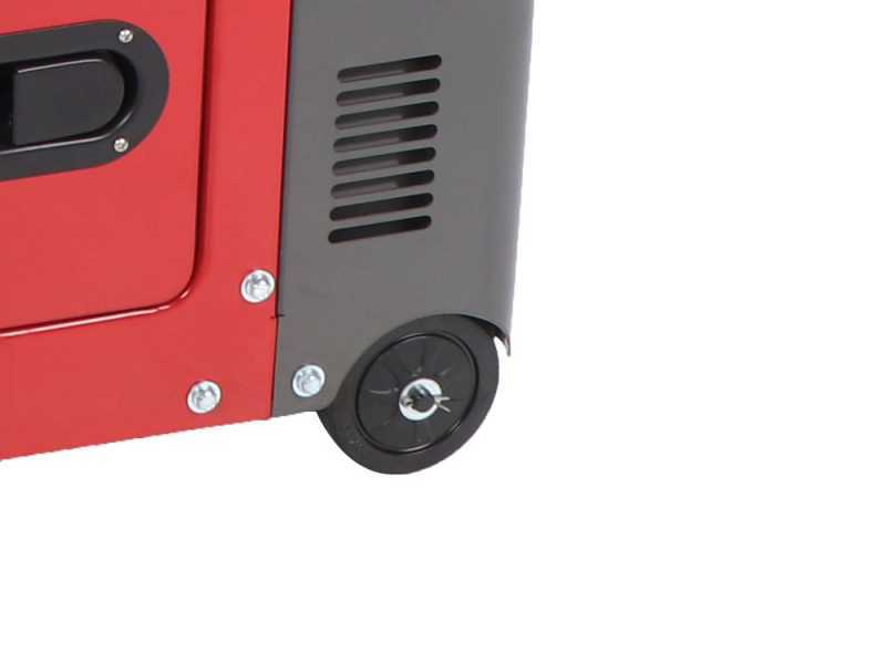 GeoTech Pro DGP8000SE - Diesel-Stromerzeuger leise mit R&auml;dern mit AVR-Regelung 6 kW - Dauerleistung 5.5 kW - 230V
