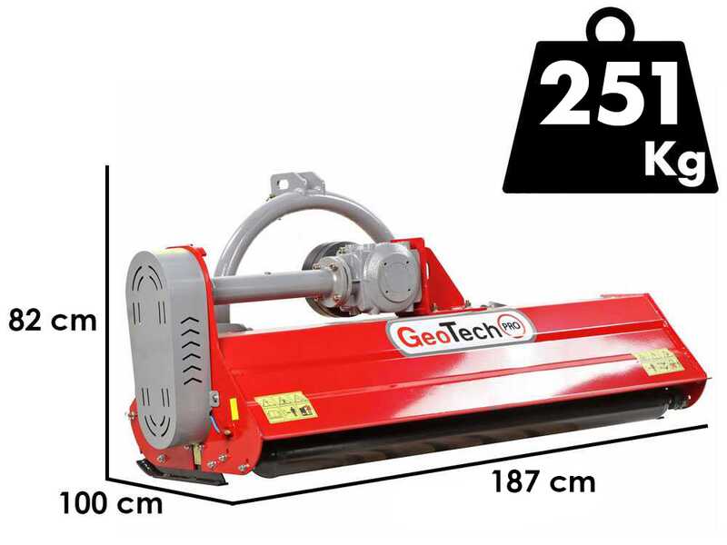 GeoTech Pro KFM 170M Mulcher f&uuml;r Traktor - mittelleichte Baureihe - manuelle seitliche Verschiebung