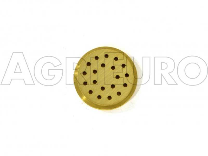 Messing Nudelvorsatz f&uuml;r 3 mm SPAGHETTI. Passend zur New O.M.R.A Nudelpresse