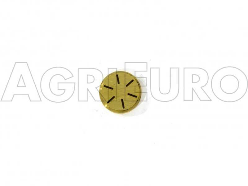 Messing Nudelvorsatz f&uuml;r 8 mm TAGLIATELLE. Passend zur manuellen Nudelpresse