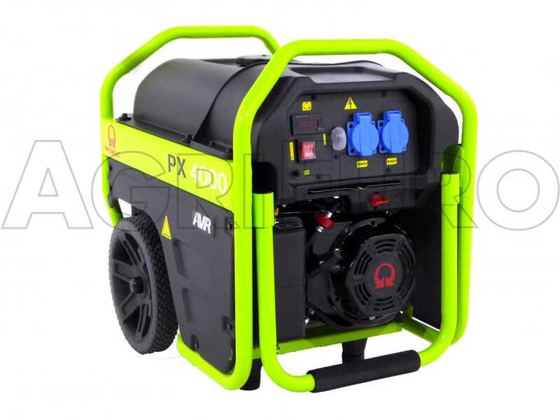 Pramac PX 4000 - Benzin-Stromerzeuger mit R&auml;dern und AVR-Regelung 2.7 kW - Dauerleistung 2.3 kW - 230V