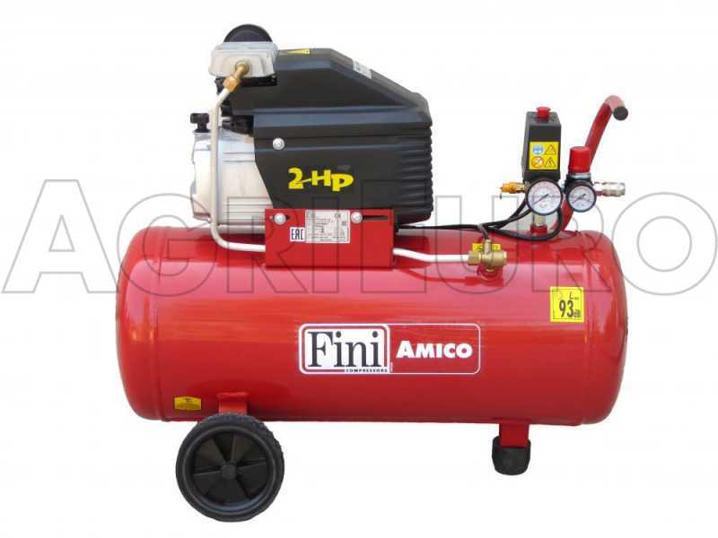 FINI AMICO 50 MK 2400 - Elektrischer tragbarer Kompressor mit Wagen - Motor 2 PS - 50 Lt