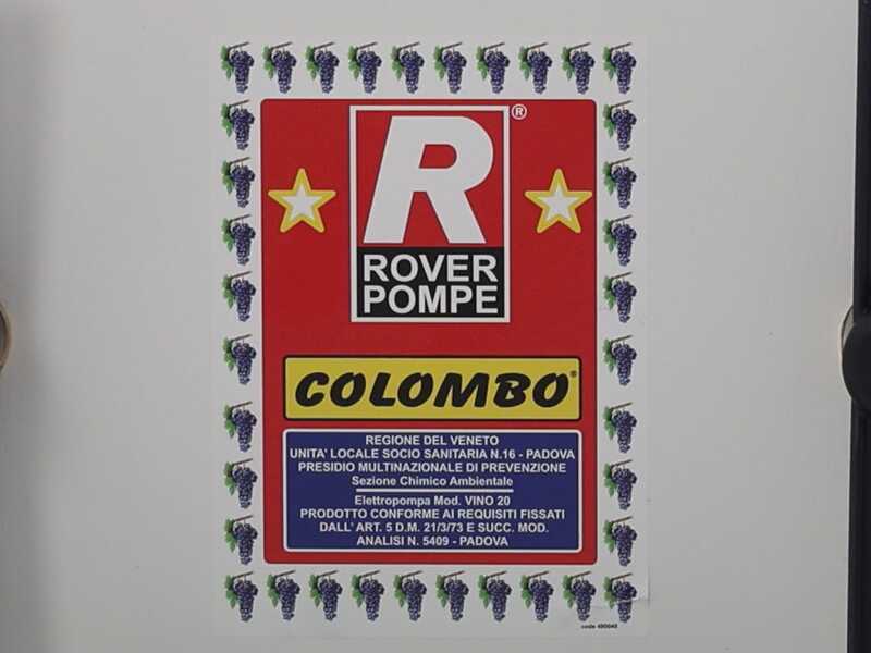 Rover Colombo 6 - Karton- und Plattenfilter &ndash; Pumpe aus Bronze