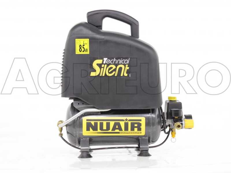 NUAIR OM200/6 SIL TECH - Elektrischer kompakter Kompressor - Motor 1 PS oilless - 6 Lt