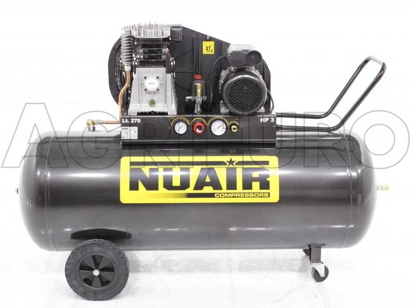 Nuair B 3800B/3M/270 TECH - Elektrischer Kompressor mit Riemenantrieb - Motor 3PS - 270 Lt