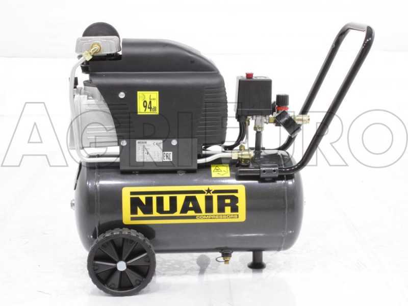 Nuair FC2/24 S - Elektrischer Kompressor mit Wagen - Motor 2 PS - 24 Lt - Druckluft