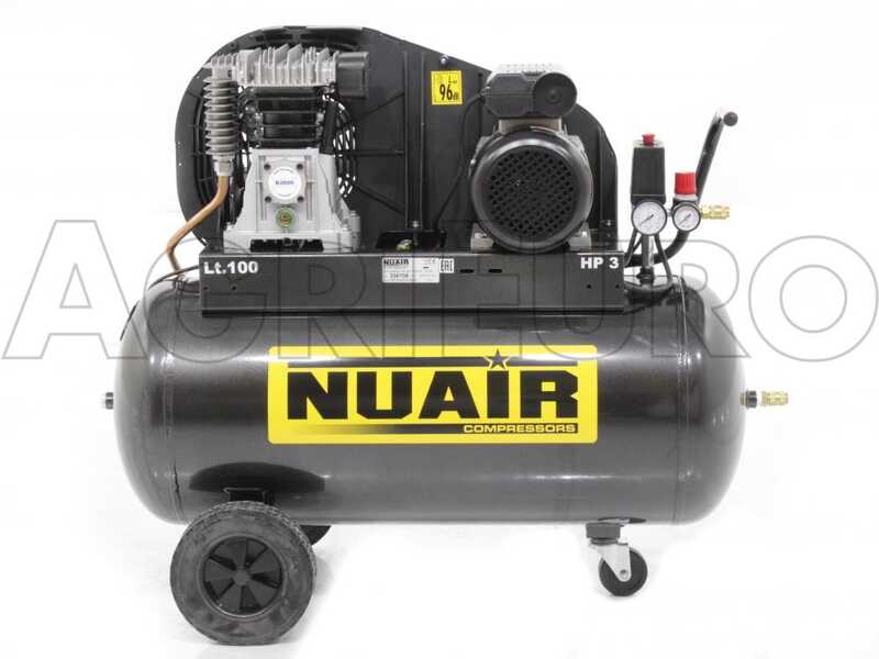 Nuair B2800B/100 CM3 - Elektrischer Kompressor mit Riemenantrieb - Motor 3 PS - 100 Lt