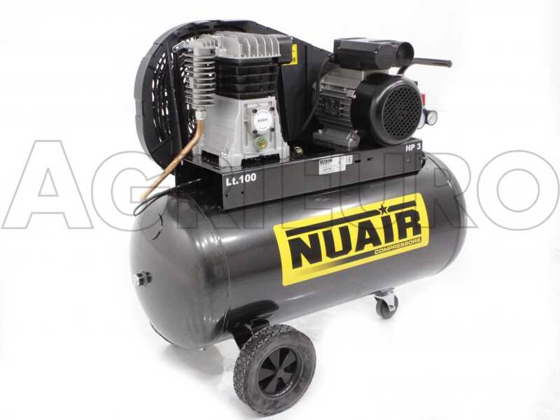 Nuair B2800B/100 CM3 - Elektrischer Kompressor mit Riemenantrieb - Motor 3 PS - 100 Lt