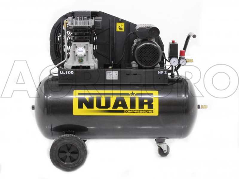 Nuair B2800 /100 CM2 - Elektrischer Kompressor mit Riemenantrieb - Motor 2PS - 100Lt