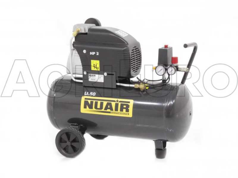 Nuair FC 2 50 - Elektrischer Kompressor mit Wagen - Motor 2 PS - 50 Lt Druckluft