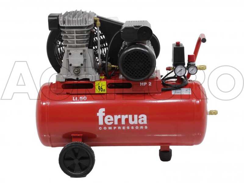 Ferrua FB28/50 CM2 - Elektrischer Kompressor mit Riemenantrieb - Motor 2PS - 50Lt