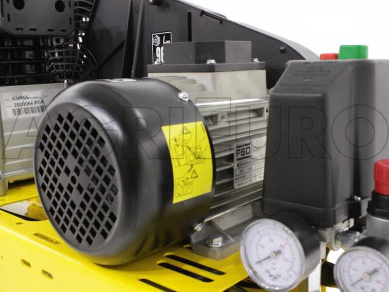 Stanley B 345/10/100 T - Elektrischer Kompressor mit Riemenantrieb - Motor 3 PS - 100 Lt