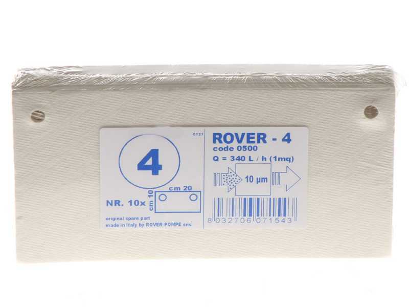Sorte 4 - Filterkartons Rover f&uuml;r Pulcino Filterpumpen &ndash; 20 x 10 cm &ndash; 10 Stk
