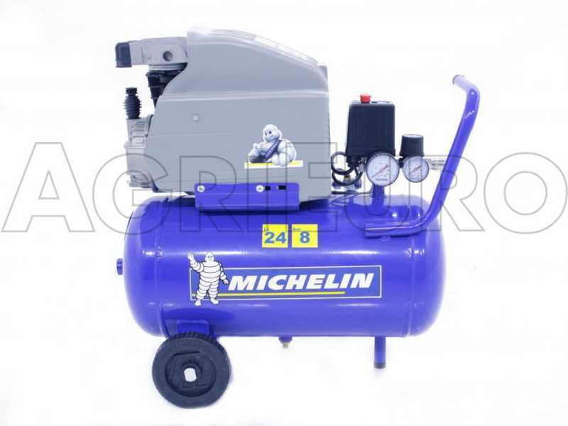 Michelin MB 24 - Elektrischer Kompressor mit Wagen - Motor 2 PS - 24 Lt - Druckluft