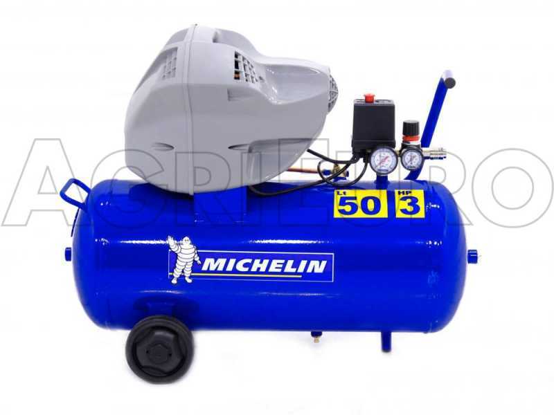 Michelin MB 50 6000 U - Elektrischer Kompressor mit Wagen - Motor 3 PS - 50 Lt - Druckluft