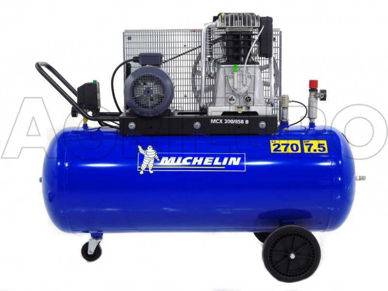 Michelin MCX 300 858 - Elektrischer Kompressor mit Riemenantrieb - Motor 7.5 PS - 270Lt
