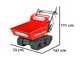 GeoTech Pro GeoPorter 330D BS &ndash; Raupendumper mit Kippmulde und 4 Laufrollen &ndash; 300 kg