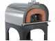 AgriEuro Cibus Inox 800 - Edelstahl Holzbackofen f&uuml;r drau&szlig;en - mit Backraum &Oslash; 80 - Backf&auml;higkeit: 5 Pizzen