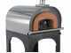 AgriEuro Cibus Inox 800 - Edelstahl Holzbackofen f&uuml;r drau&szlig;en - mit Backraum &Oslash; 80 - Backf&auml;higkeit: 5 Pizzen