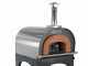 AgriEuro Cibus Inox 800 - Edelstahl Holzbackofen f&uuml;r drau&szlig;en - mit Backraum &Oslash; 80 - Backf&auml;higkeit: 5 Pizzen