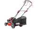 Benzinrasenm&auml;her GeoTech Pro S46-140BG mit Radantrieb - 2in1: Auffangen + Heckauswurf