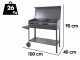 Seven Italy Vanessa 2G - Handgefertigter Holzkohlegrill aus Eisen - 2x 47.5x37cm