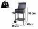 Seven Italy Polifemo Small - Handgefertigter Holzkohlegrill aus Eisen - 47,5x37cm